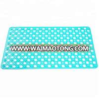 Custom design bathroom non slip hollow out blue bathtub mat