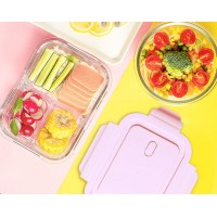 Hot sales Microwave Oven Safe glass food container leakproof bento lunch box meal prep storage food container