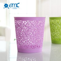 Advanced design colorful small stackable round plastic waste bin