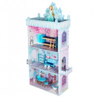 2019 New Design Children Fairy  Doll House  Wooden role play Toy for Children With Furniture accessories